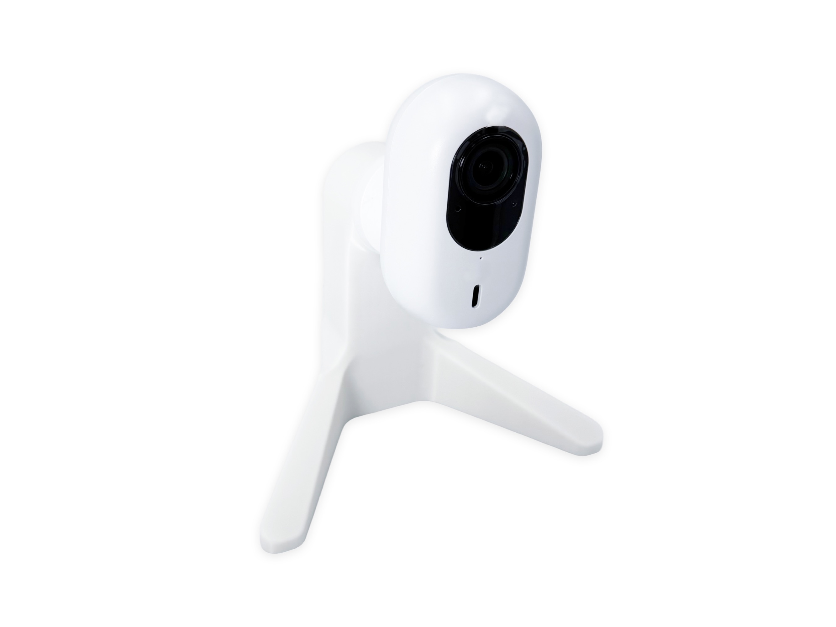 A Ubiquiti Unifi camera seated on The Perch and angled into position